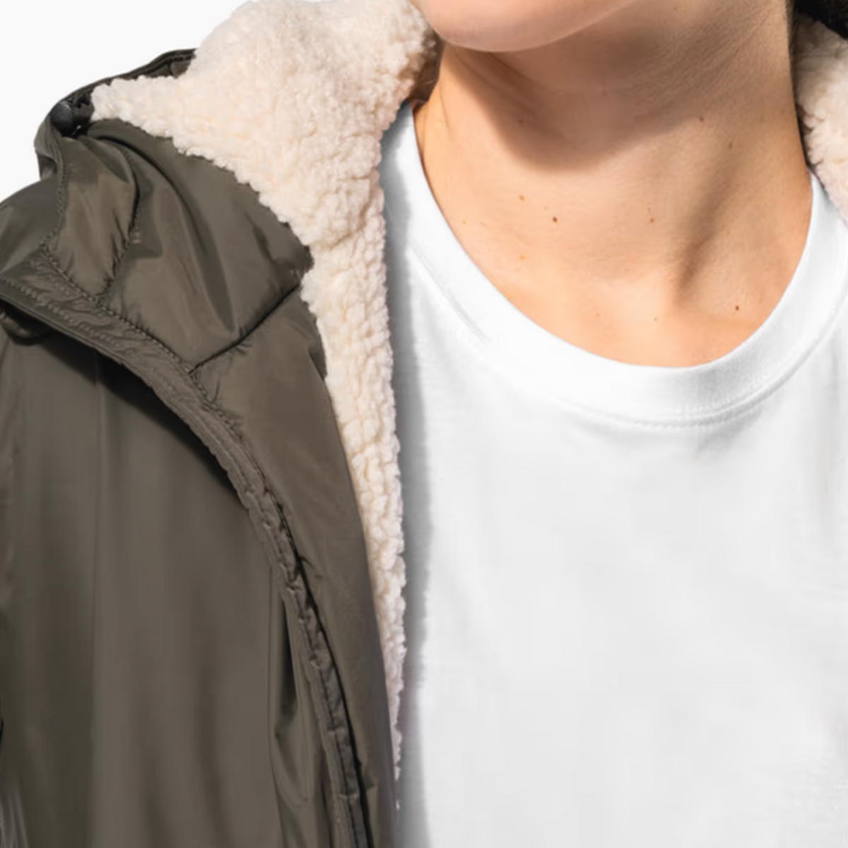 Veste imperméable doublée sherpa